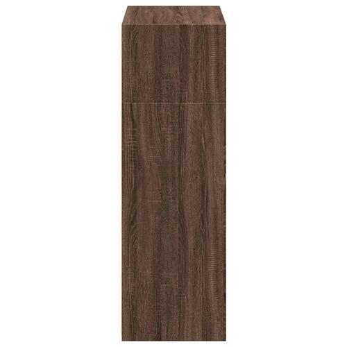 Reol 70x41x124 cm konstrueret træ brun egetræsfarve