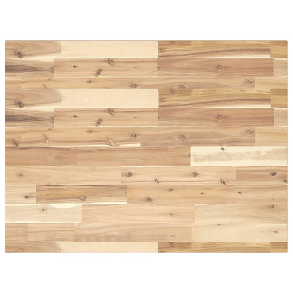Bordplade til toiletbord 80×60×2 cm - ubehandlet massivt akacietræ billede