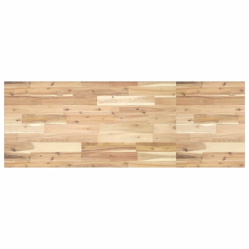 Skrivebordsplade 120x50x2 cm ubehandlet massivt akacietræ