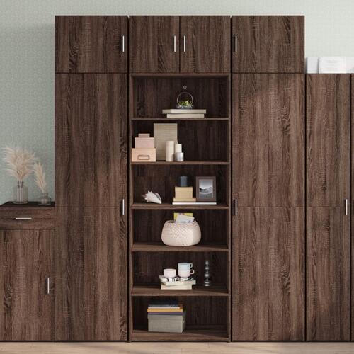 Reol 70x41x185 cm konstrueret træ brun egetræsfarve
