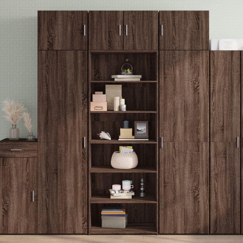 Reol 70x41x185 cm konstrueret træ brun egetræsfarve