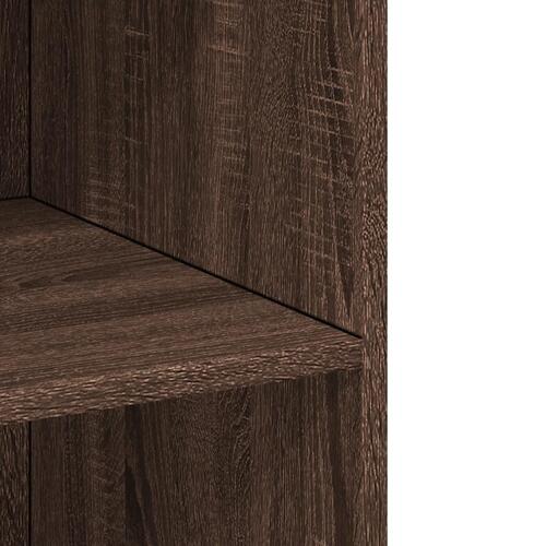 Reol 70x41x185 cm konstrueret træ brun egetræsfarve