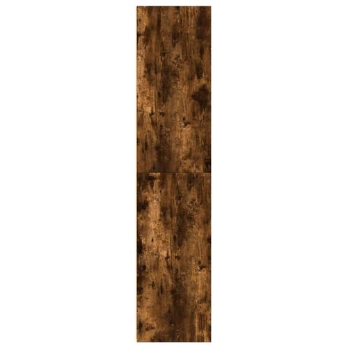 Reol 70x41x185 cm konstrueret træ røget egetræsfarve