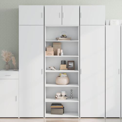 Reol 70x41x185 cm konstrueret træ hvid