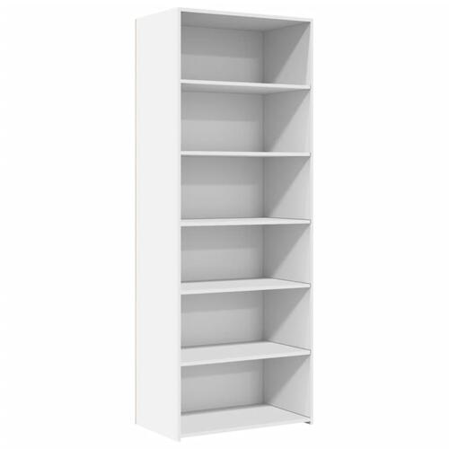 Reol 70x41x185 cm konstrueret træ hvid