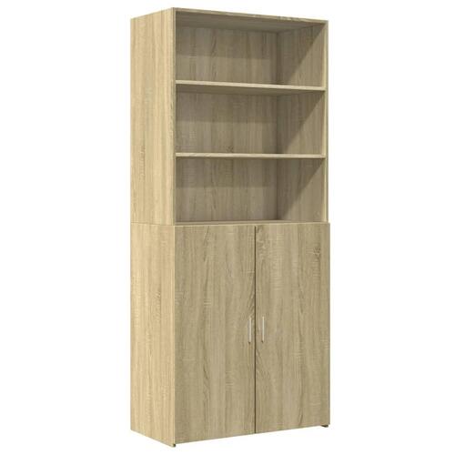 Skab 80x42,5x185 cm konstrueret træ sonoma-eg