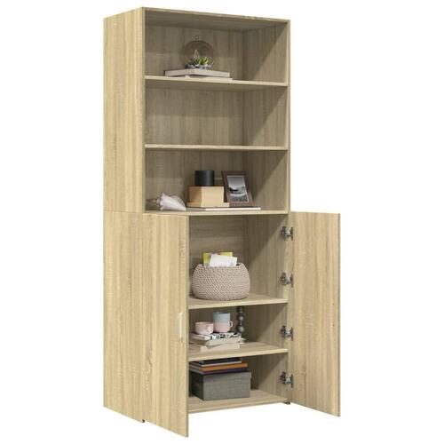 Skab 80x42,5x185 cm konstrueret træ sonoma-eg