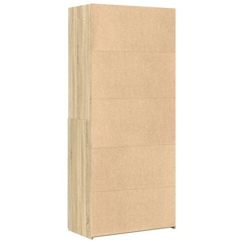 Skab 80x42,5x185 cm konstrueret træ sonoma-eg