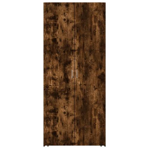 Skab 80x42,5x185 cm konstrueret træ røget egetræsfarve