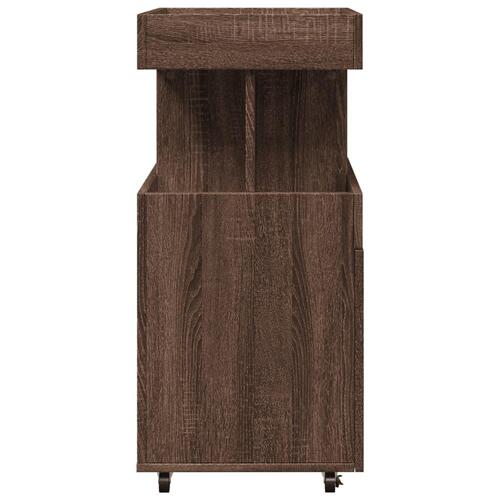 Barvogn 50x41x89 cm konstrueret træ brun egetræsfarve