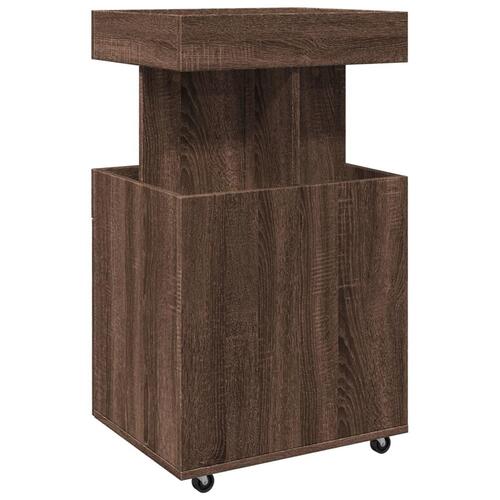Barvogn 50x41x89 cm konstrueret træ brun egetræsfarve