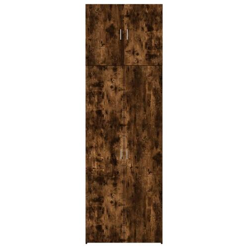 Skab 80x42,5x249 cm konstrueret træ røget egetræsfarve