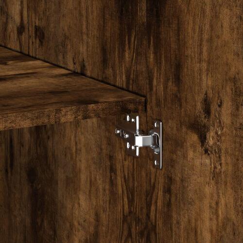 Skab 80x42,5x249 cm konstrueret træ røget egetræsfarve