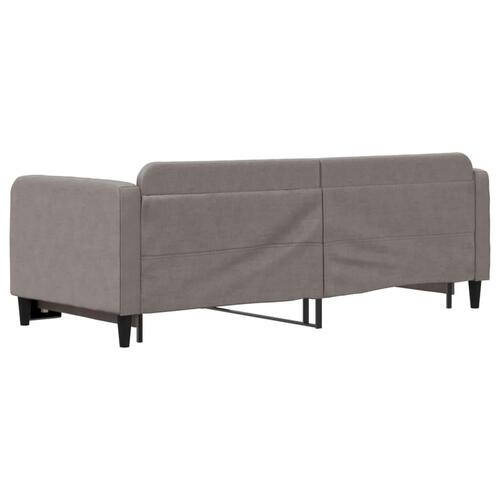 Daybed med udtræk 80x200 cm stof gråbrun