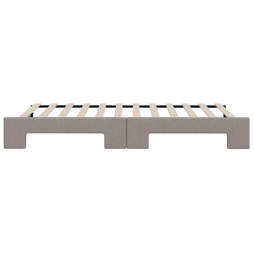 Daybed med udtræk 80x200 cm stof gråbrun