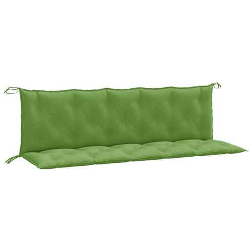 Hynder til havebænk 2 stk. 180x50x7 cm stof meleret grøn