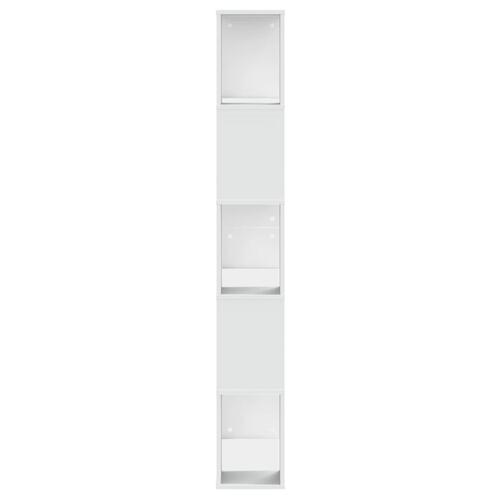 Bogreol 80,5x23,5x162,5 cm 5 hylder konstrueret træ sort