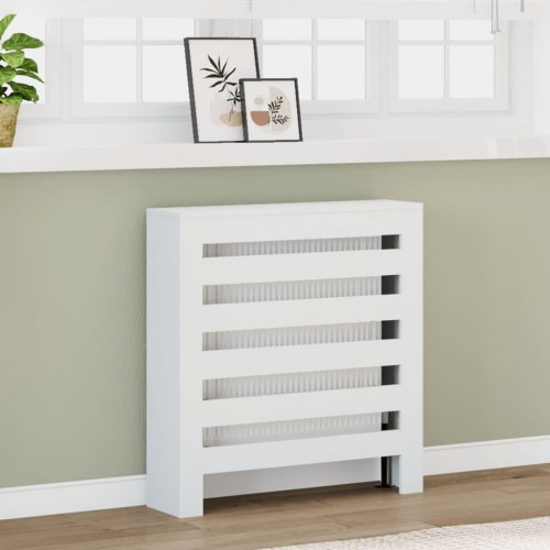 Radiatorskjuler med vandrette lameller 78 x 20 x 82 cm - hvid