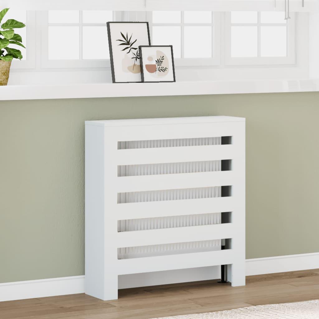 Radiatorskjuler 78x20x82 cm konstrueret træ hvid billede