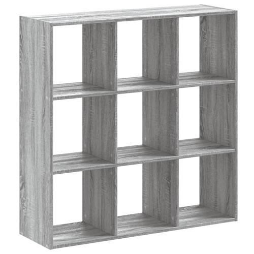 Bogreol 102x32x102 cm konstrueret træ grå sonoma-eg