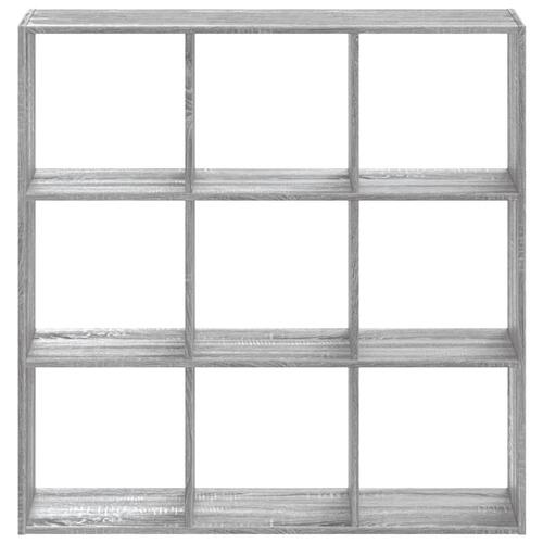Bogreol 102x32x102 cm konstrueret træ grå sonoma-eg