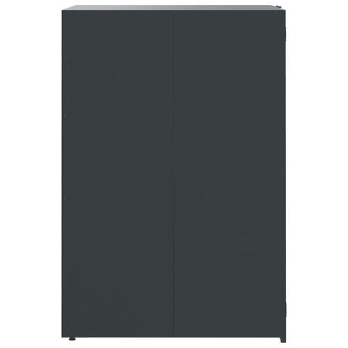 Skraldespandsskjuler 207x79x117 cm 3 rum stål antracit