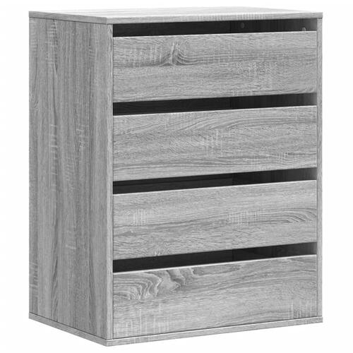 Kommode til hjørne 60x41x76 cm konstrueret træ grå sonoma-eg