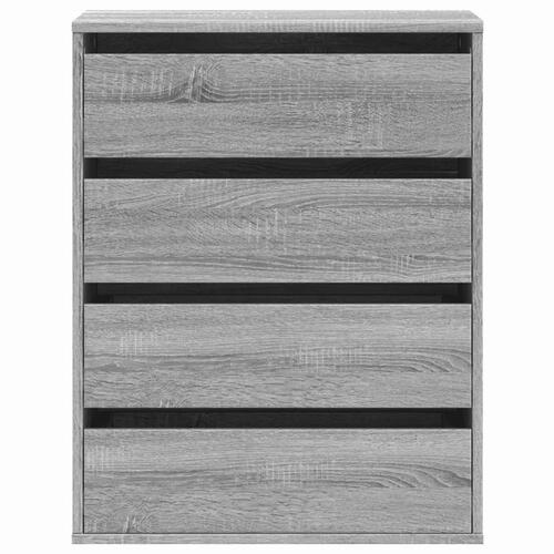 Kommode til hjørne 60x41x76 cm konstrueret træ grå sonoma-eg