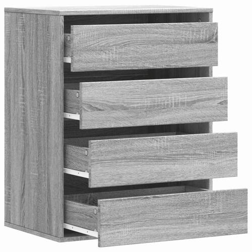 Kommode til hjørne 60x41x76 cm konstrueret træ grå sonoma-eg