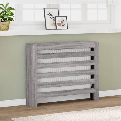 Radiatorskjuler 104 x 20 x 82 cm i konstrueret træ - grå sonoma-eg