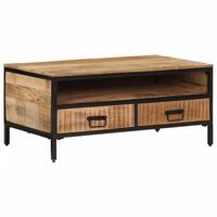 Sofabord 90x50x30 cm massivt ru mangotræ