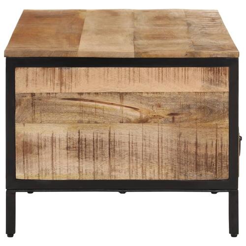 Sofabord 90x50x30 cm massivt ru mangotræ