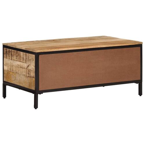 Sofabord 90x50x30 cm massivt ru mangotræ