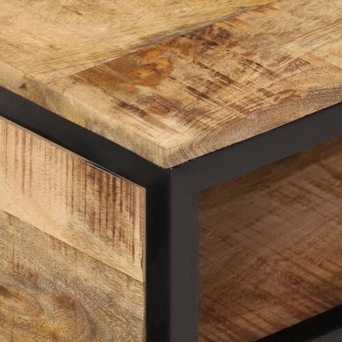 Sofabord 90x50x30 cm massivt ru mangotræ