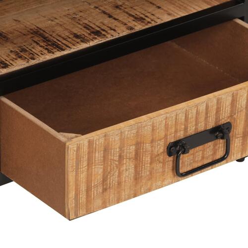 Sofabord 90x50x30 cm massivt ru mangotræ