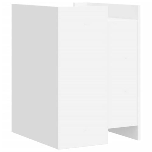 Sengebord 45x50x65 cm konstrueret træ hvid