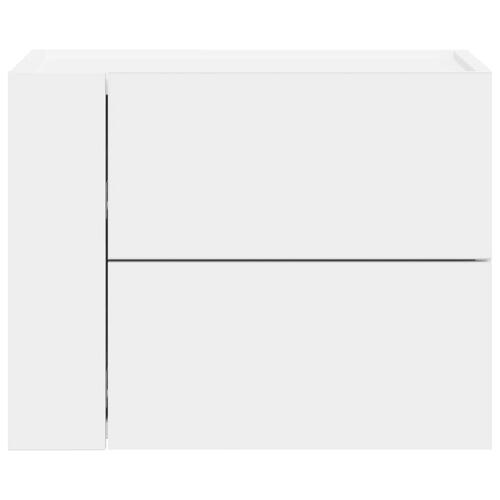 Væghængt sengebord 45x30x35 cm hvid