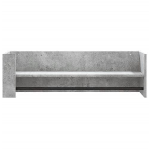 Væghylde 100x35x30,5 cm konstrueret træ betongrå