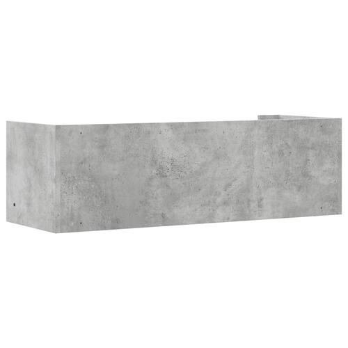 Væghylde 100x35x30,5 cm konstrueret træ betongrå