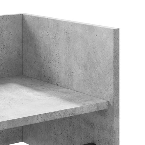 Væghylde 100x35x30,5 cm konstrueret træ betongrå