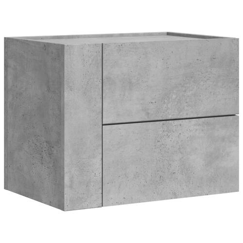 Væghængt sengebord 45x30x35 cm betongrå