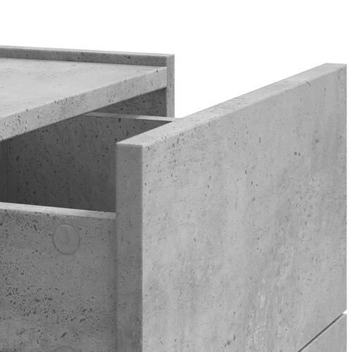 Væghængt sengebord 45x30x35 cm betongrå