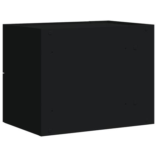 Væghængt sengebord 45x30x35 cm sort