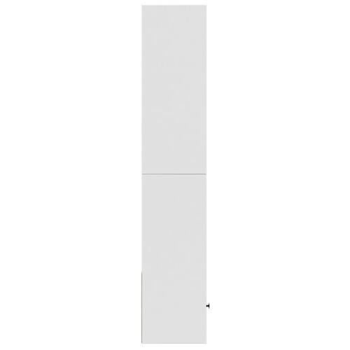 Bogreol 40x36x189 cm konstrueret træ hvid