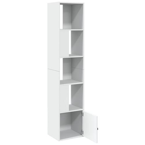 Bogreol 40x36x189 cm konstrueret træ hvid
