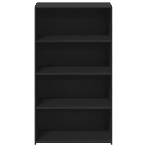 Reol 70x41x124 cm konstrueret træ sort
