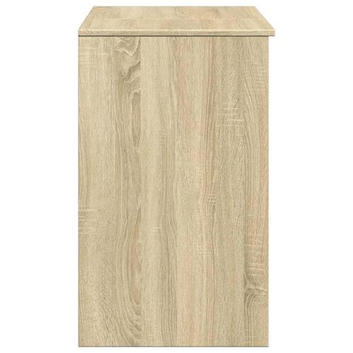Makeupbord med spejl 73x46,5x120 cm sonoma-eg