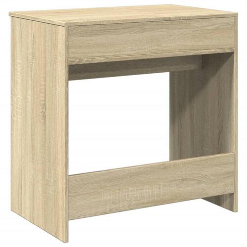 Makeupbord med spejl 73x46,5x120 cm sonoma-eg