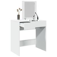 Makeupbord med spejl 73x46,5x120 cm hvid