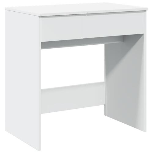 Makeupbord med spejl 73x46,5x120 cm hvid